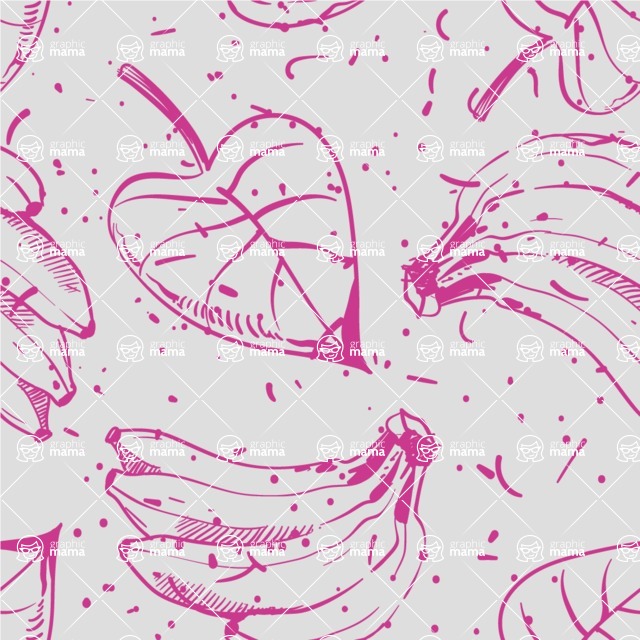 Nature Backgrounds, Patterns and Frames Themed Graphic Collection - Seamless Vector Bananas Pattern